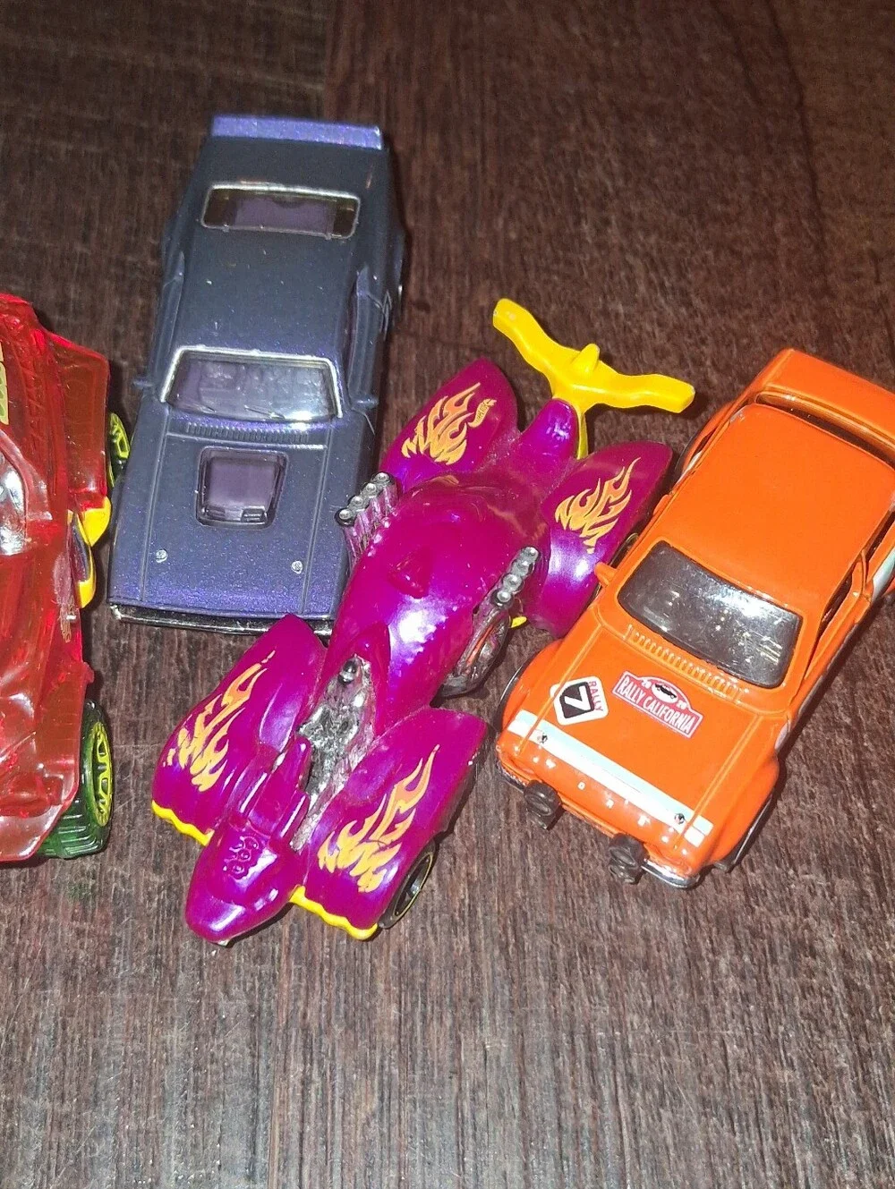 Hot Wheels Lot - Mixed Kids Toy Cars (Red, Blue, Purple, Orange)